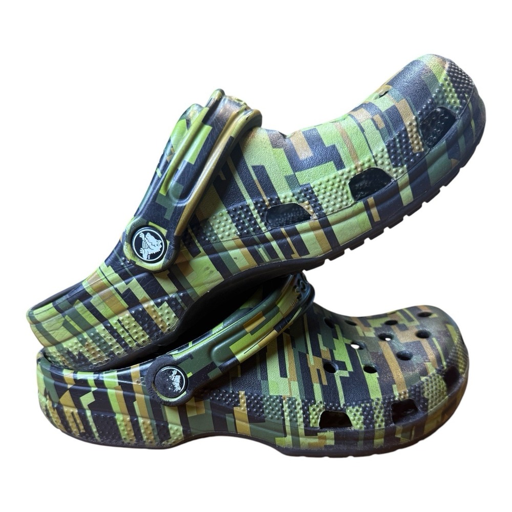 Digi Pixel Camo Crocs Kids Youth J5 Block - Picture 6 of 7